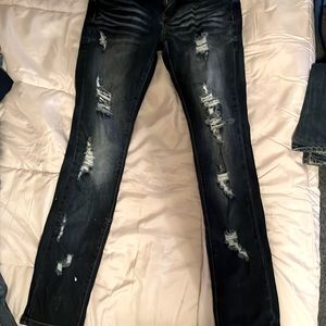 VIPJEANS SZ 5/6 Dark faded wash straight leg skinny jeans